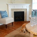 Creekstone home for rent fireplace with dog