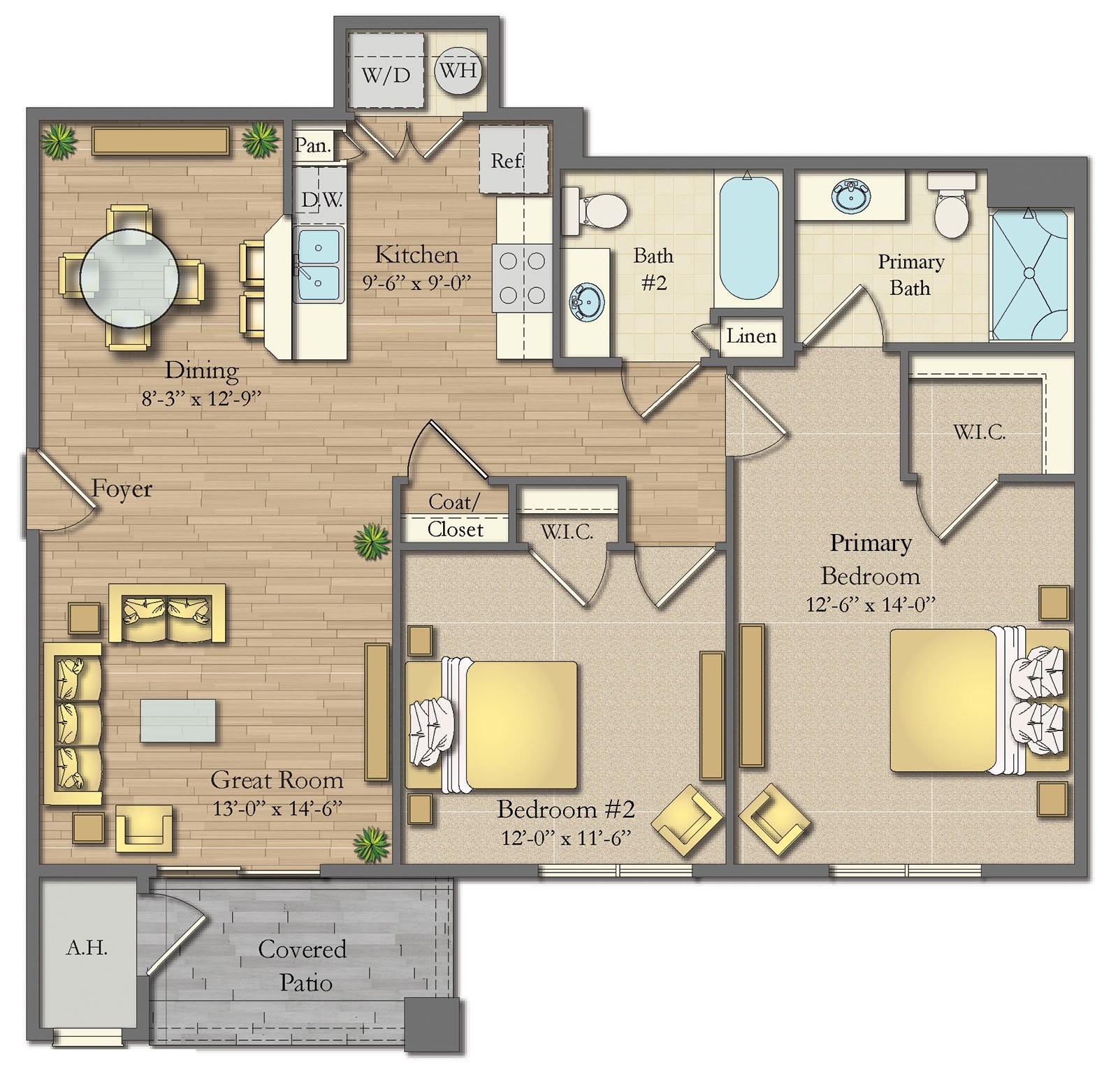 Creekstone two-bedroom apartment for rent Fairport NY