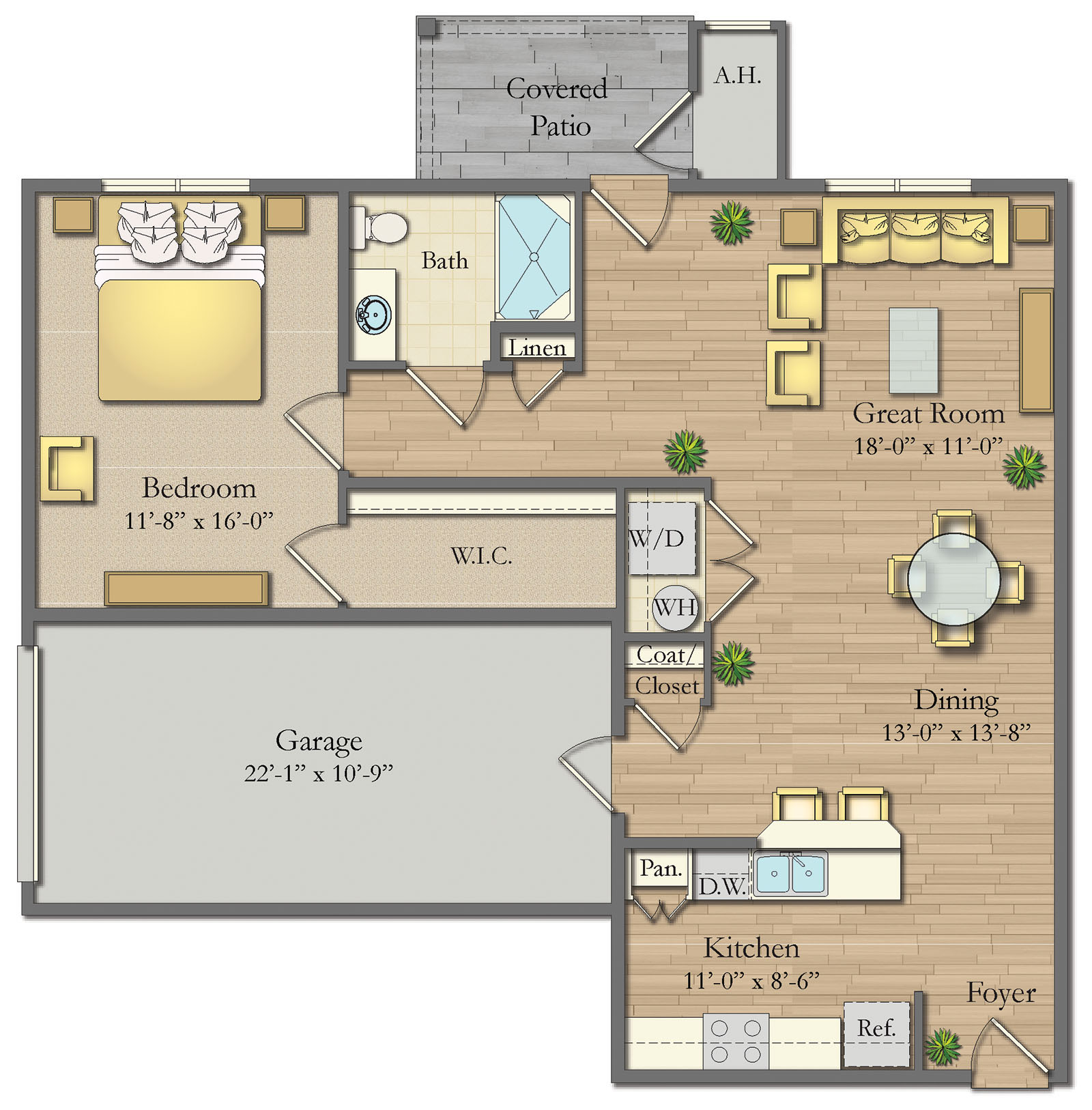 Creekstone one bedroom apartment for rent Fairport NY