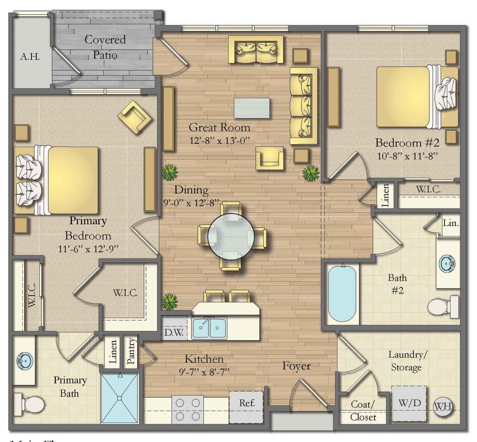 Creekstone two-bedroom apartment for rent, Fairport, NY